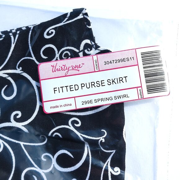 Thirty-One Fitted Purse Skirt Interchangeable Bag Cover Set of 3 Black Pink Red - Picture 9 of 14